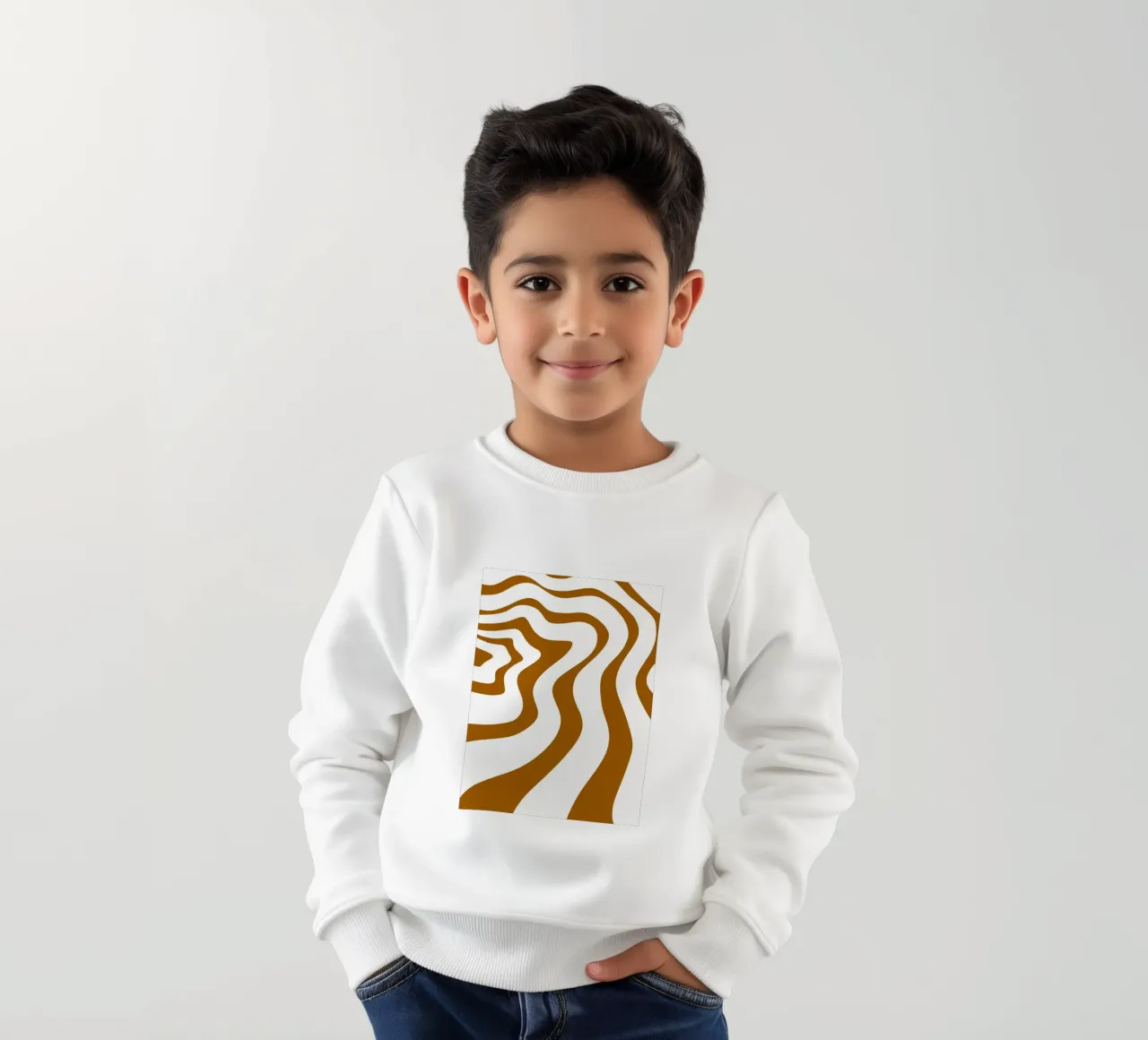 Linee d'onda minimaliste felpa bambino da MODERN NUANCE