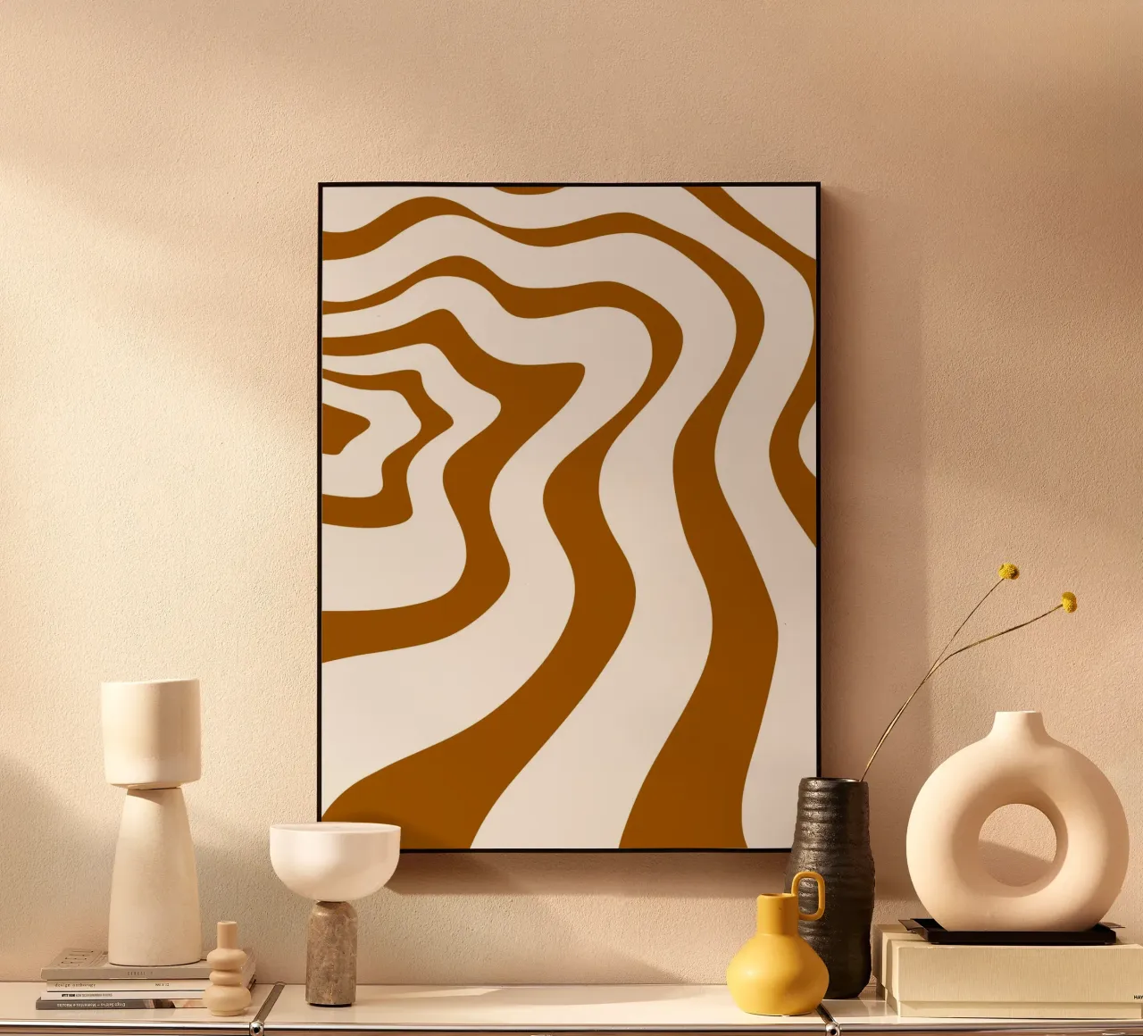 Linee d'onda minimaliste alluminio dibond da MODERN NUANCE