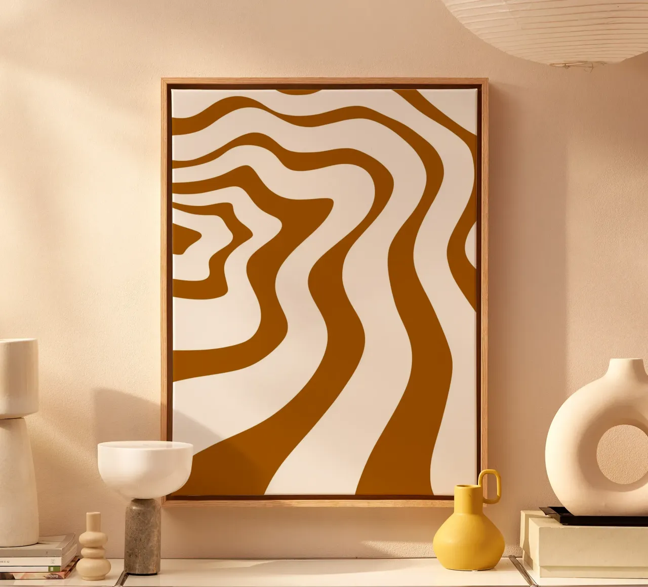 Minimalist Wave Lines canvas by MODERN NUANCE