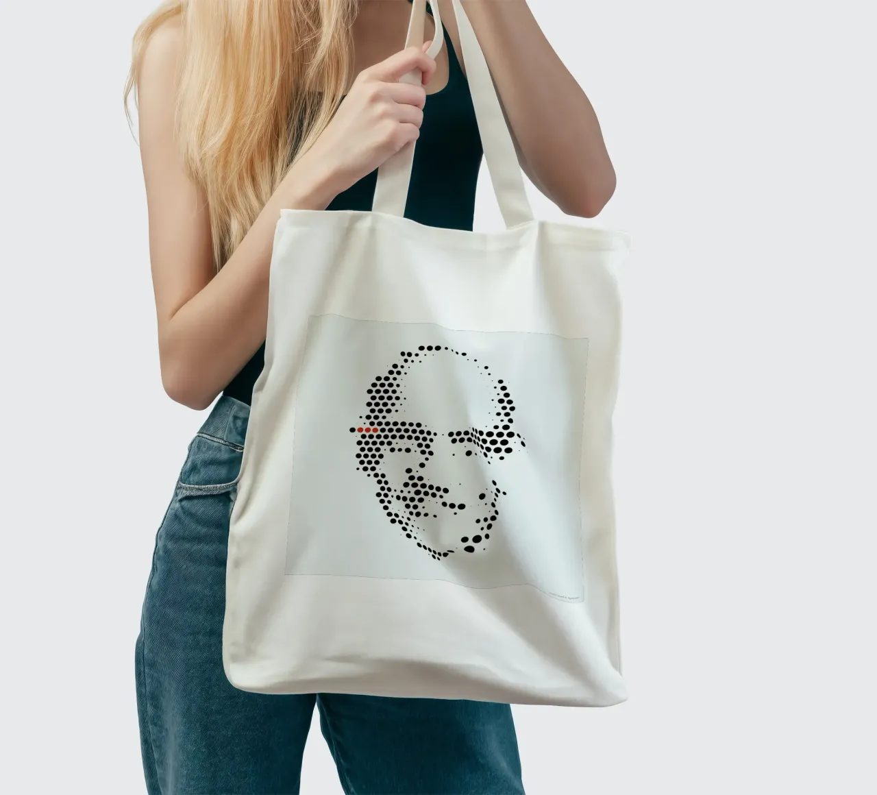 Michel Foucault in Dots tote bag de The Sound of Applause