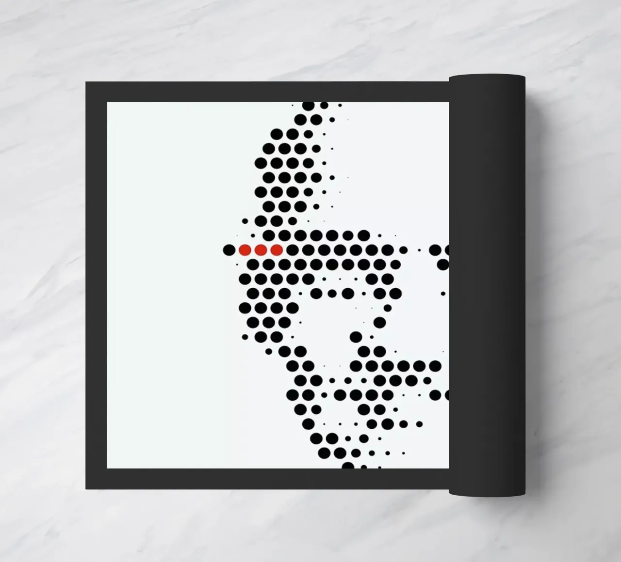 Michel Foucault in Dots Fußmatte von The Sound of Applause