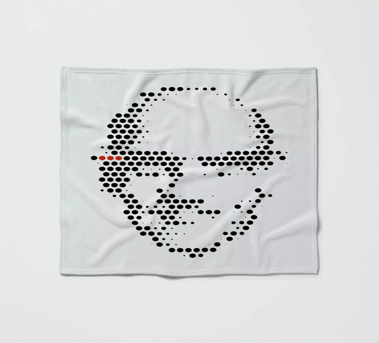 Michel Foucault in Dots fleece blanket by The Sound of Applause
