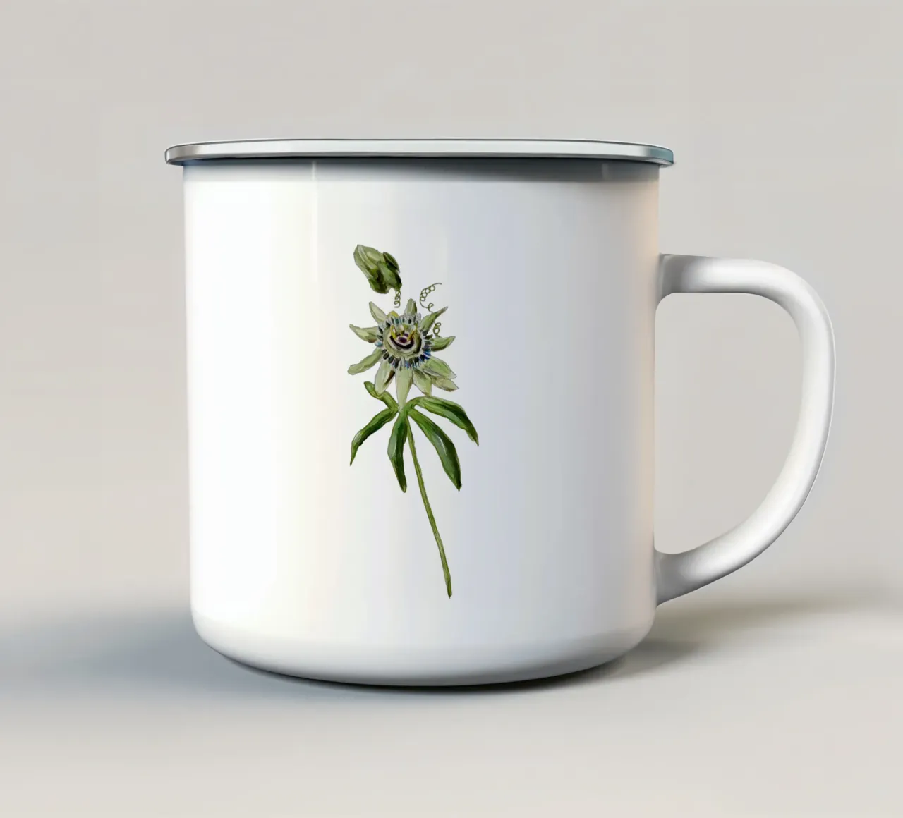 Passion flower tazza in smalto da Femke Zwaan