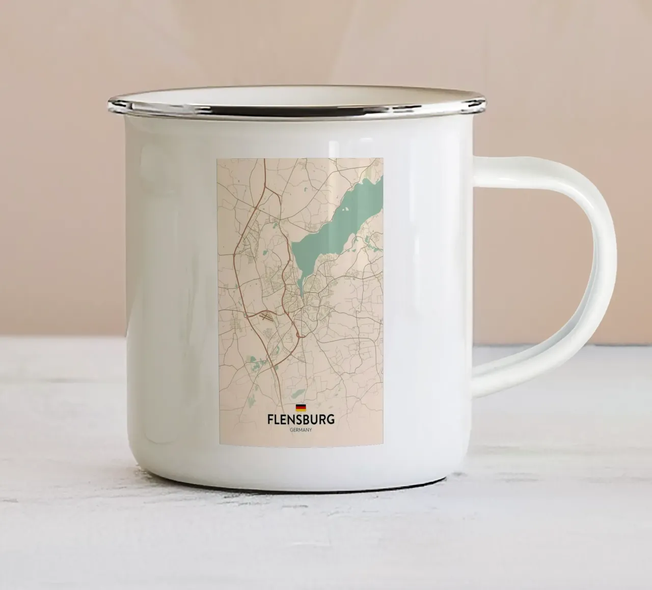 Flensburg DE tazza in smalto da Jacob W MICKELSON