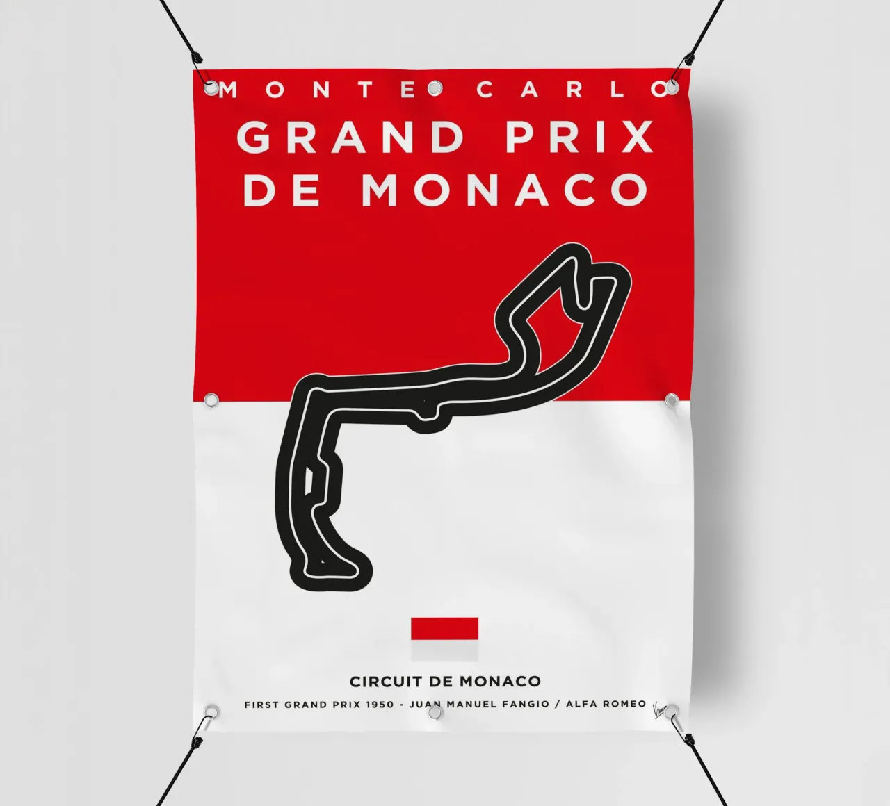 1950 F1 MONACO Race Track telo in pvc da Formula Art