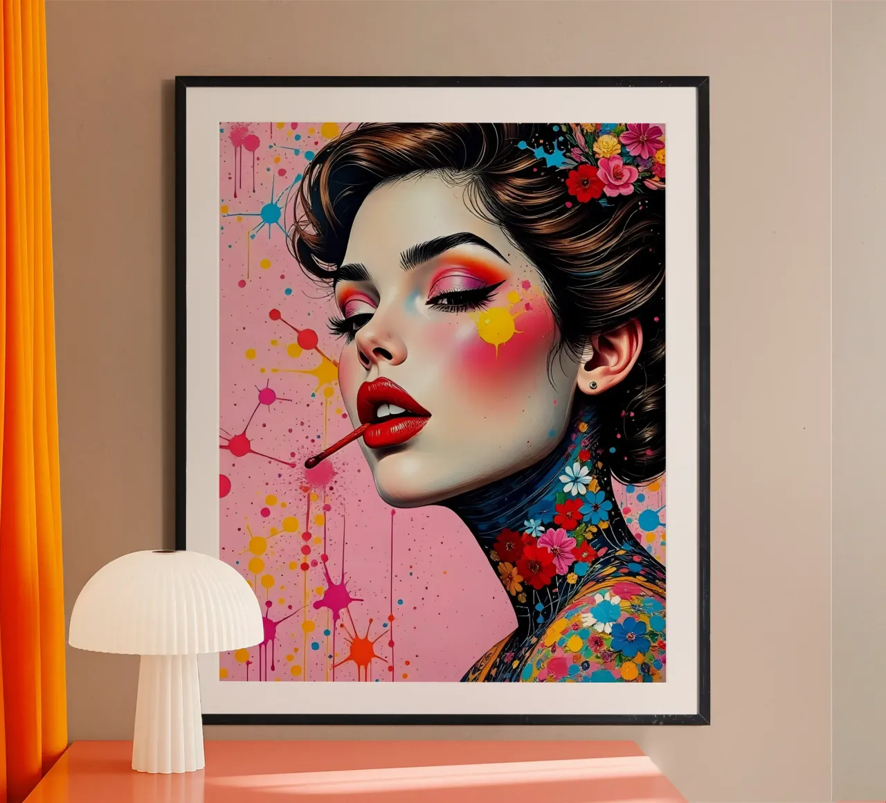 Stile_A_14 poster con telaio in alluminio da AI-Portraits by LK