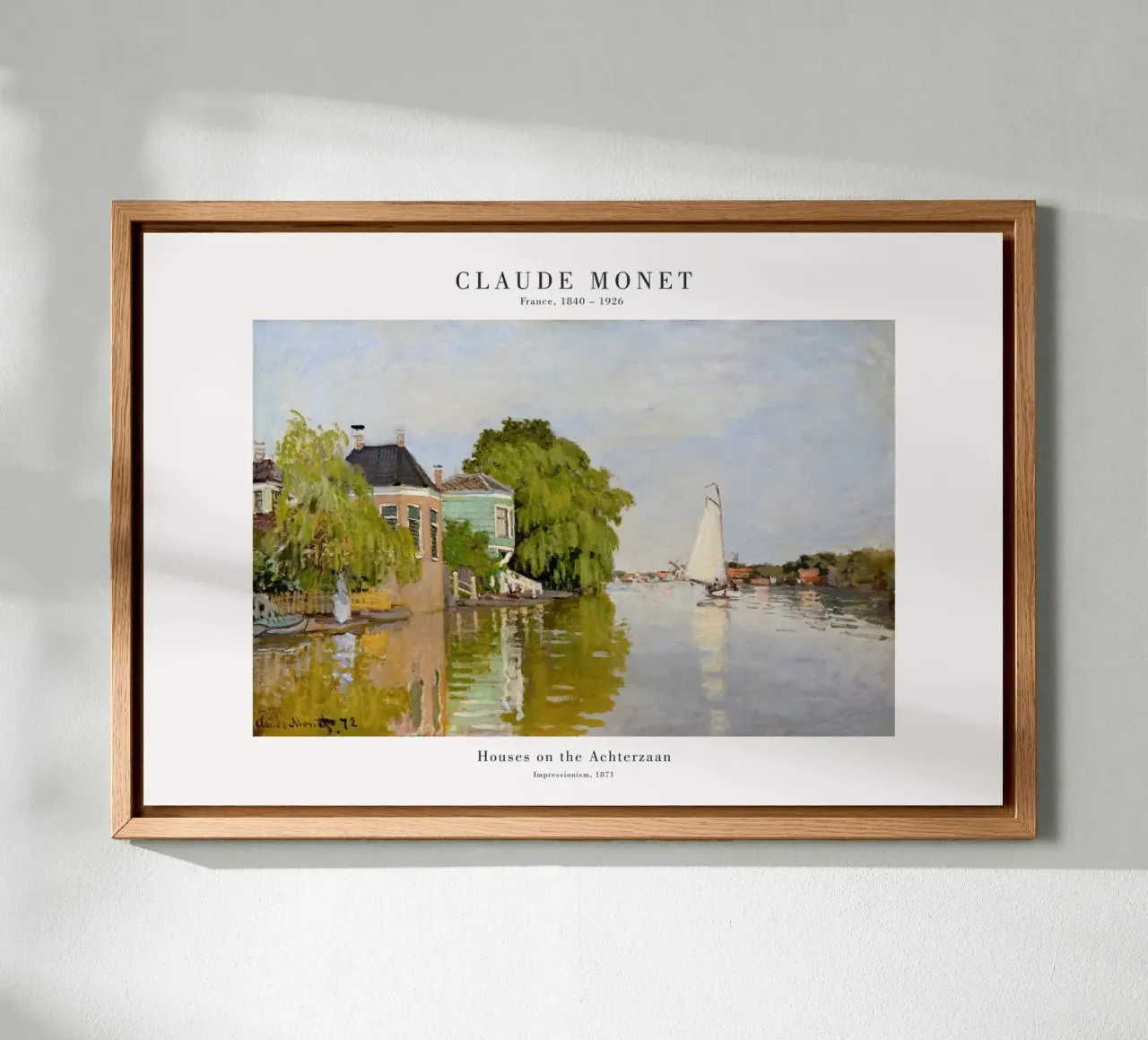 Claude Monet - Case sull'Achterzaan tela con Cornice a cassetta da Old Masters