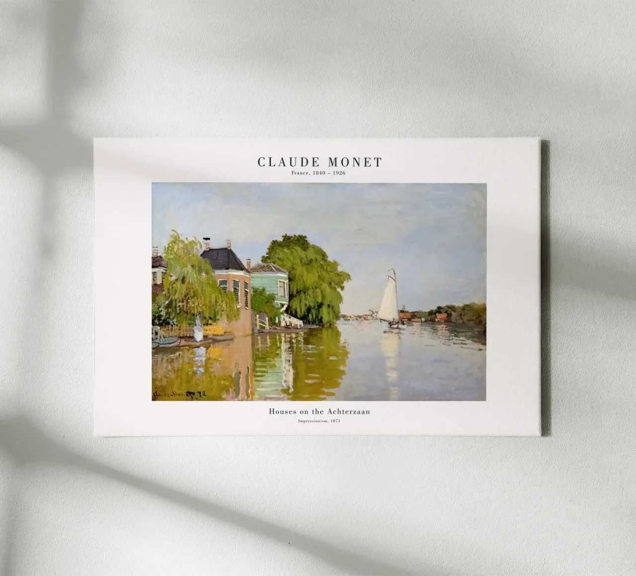 Claude Monet - Case sull'Achterzaan tela con Cornice a cassetta da Old Masters