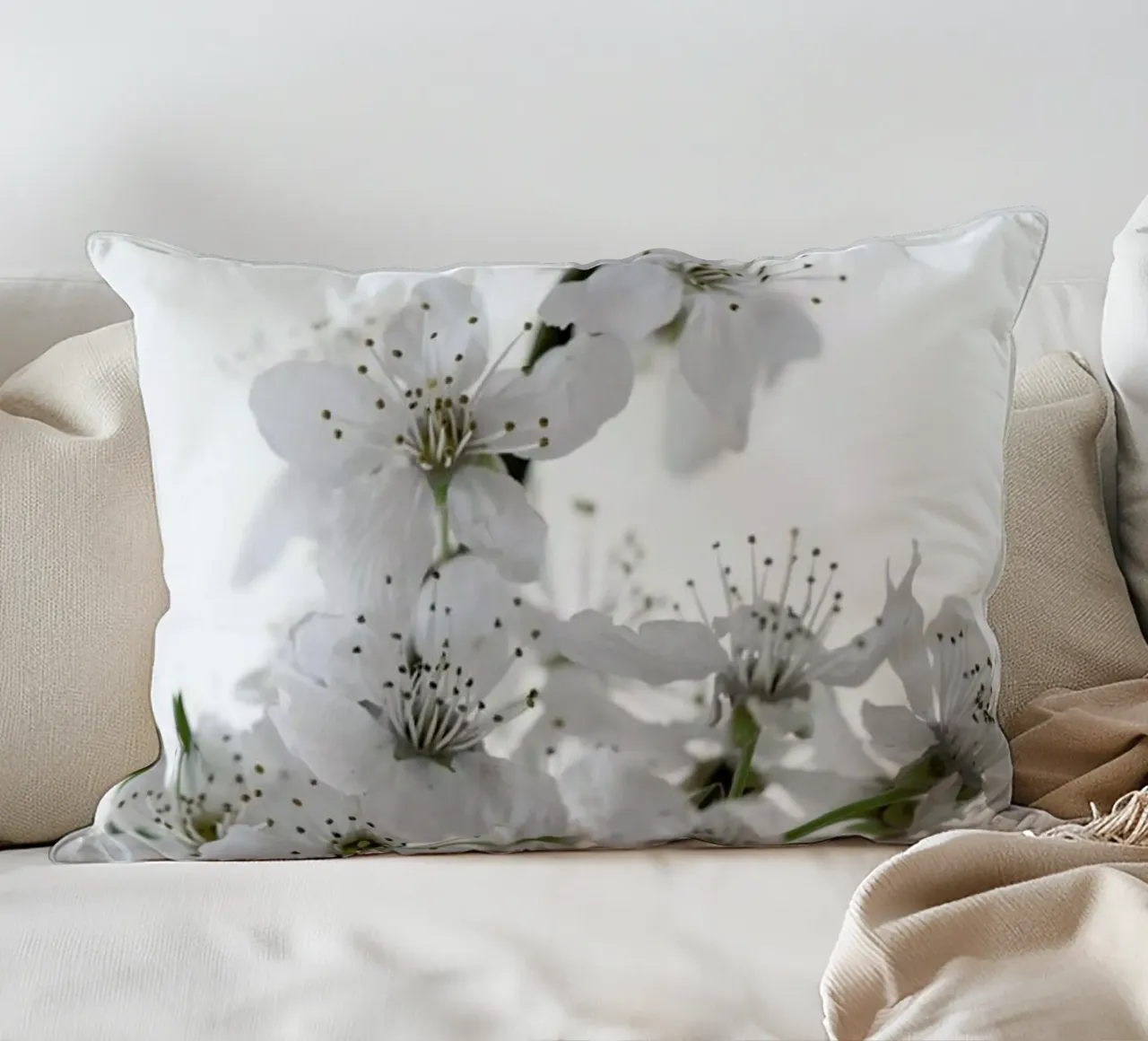 Cherry Flowers decorative cushion by Studio Nahili