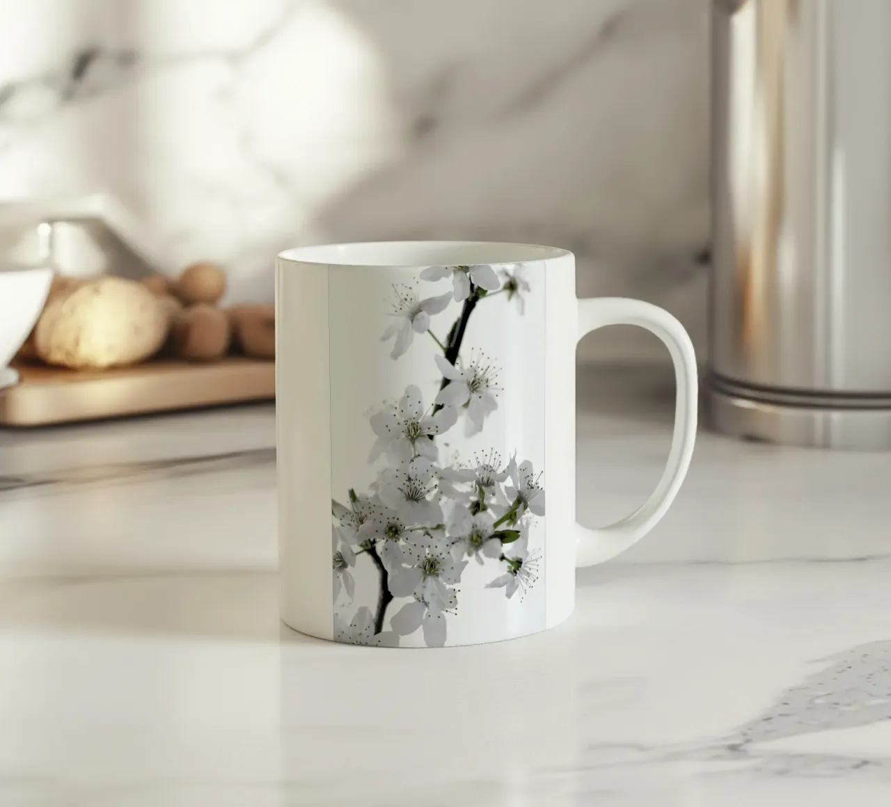 Cherry Flowers ceramic mug by Studio Nahili