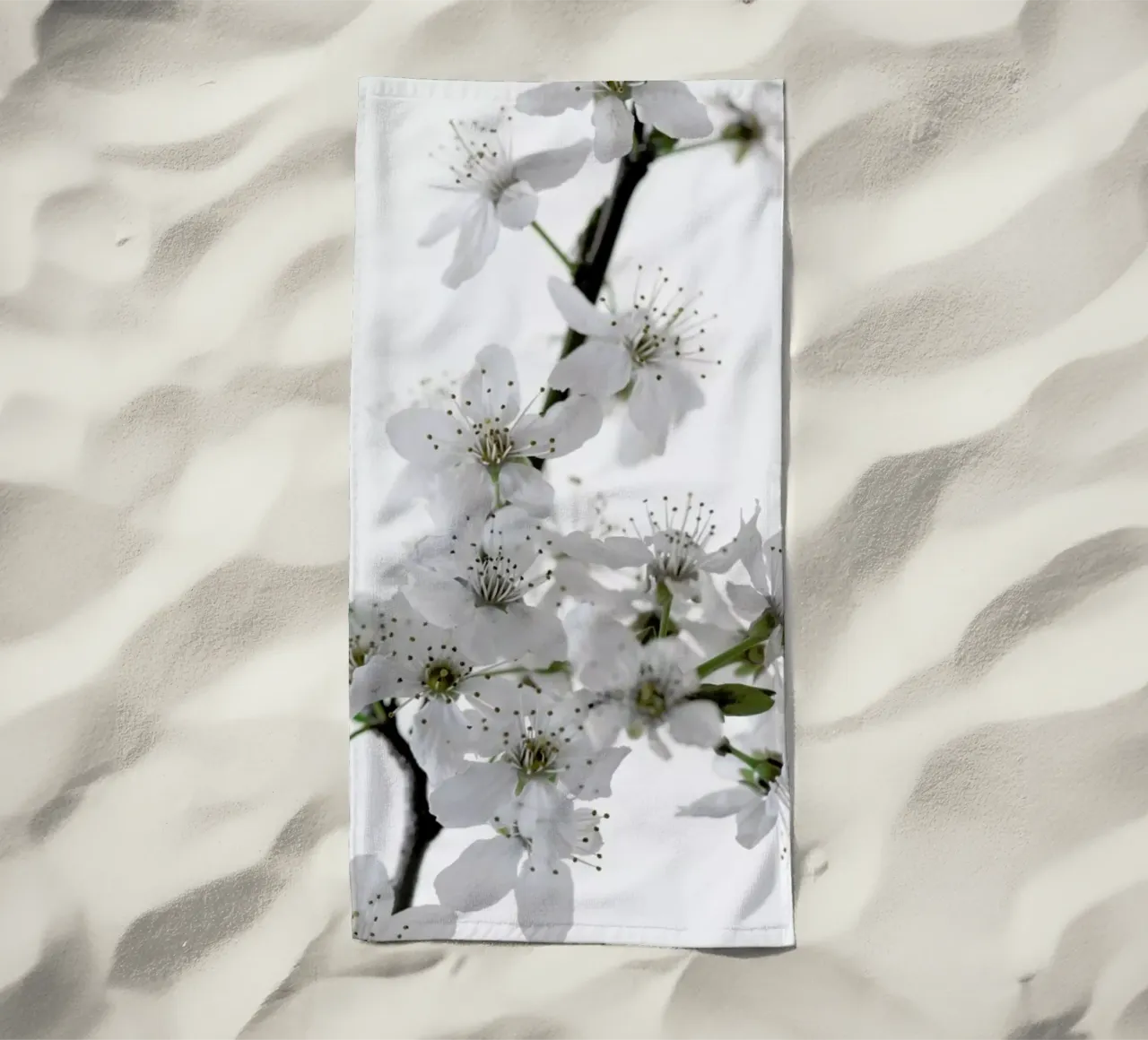 Cherry Flowers beach towel by Studio Nahili