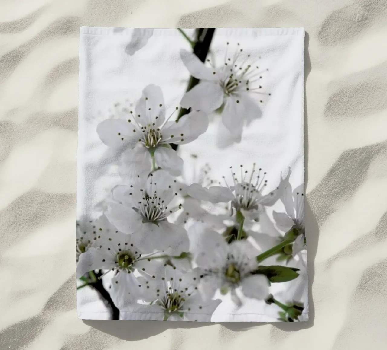 Cherry Flowers beach towel by Studio Nahili