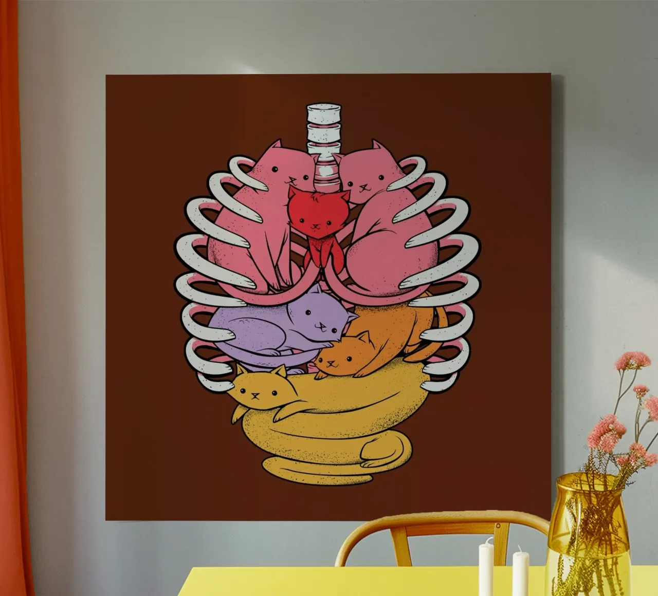 Anatomicat canvas met Baklijst van Tobe Fonseca