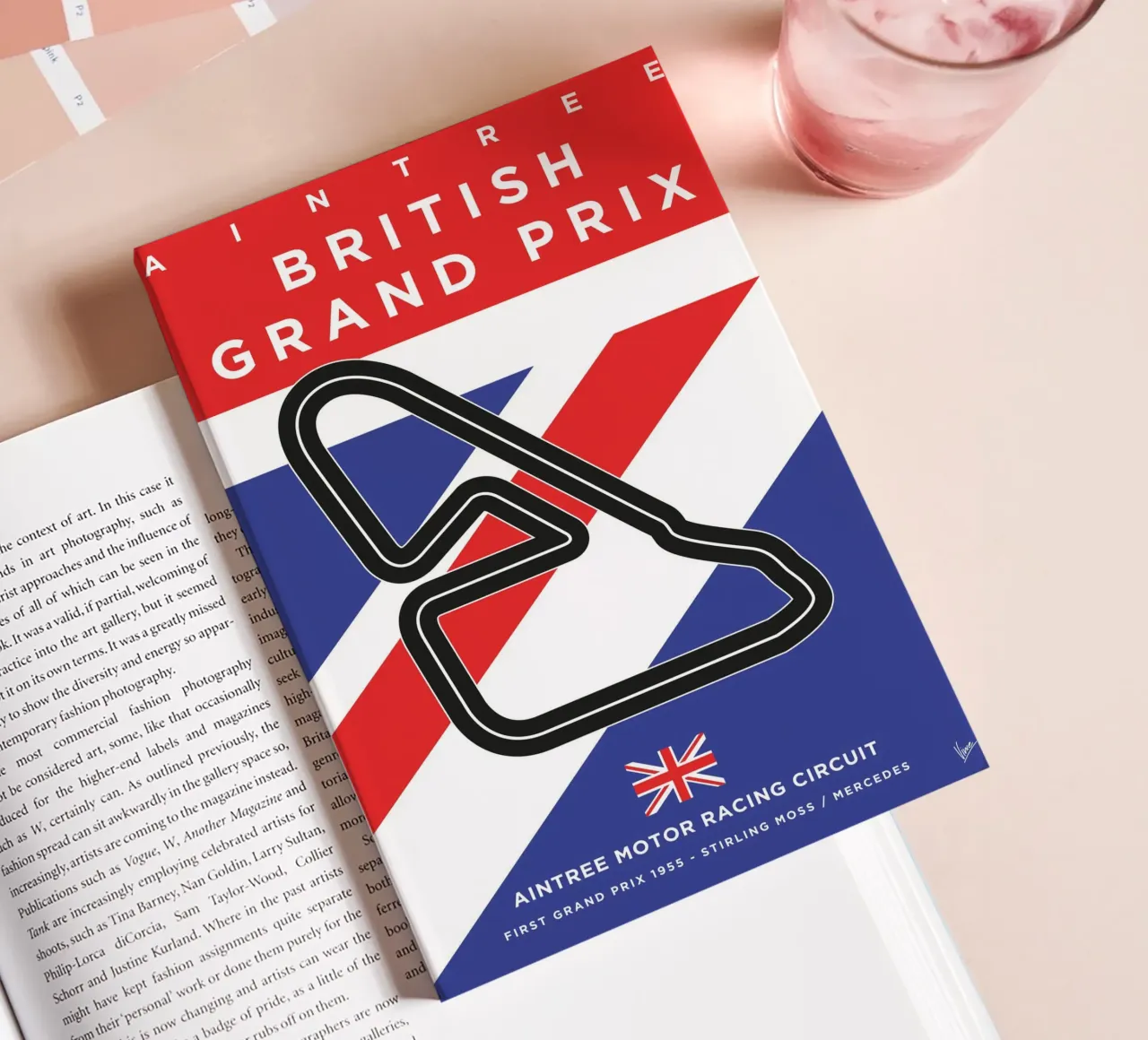 1955 F1 Aintree Race Track notebook by Formula Art