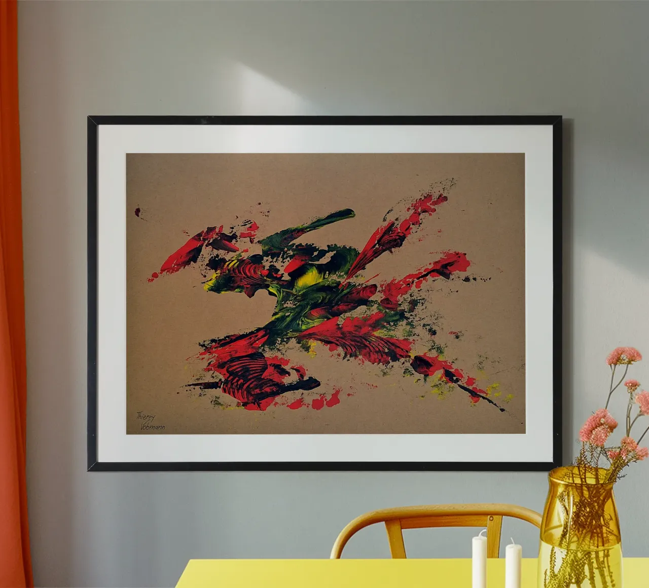 NATURAL STYLE 56 poster con telaio in plastica da Thierry Vobmann Abstract painting