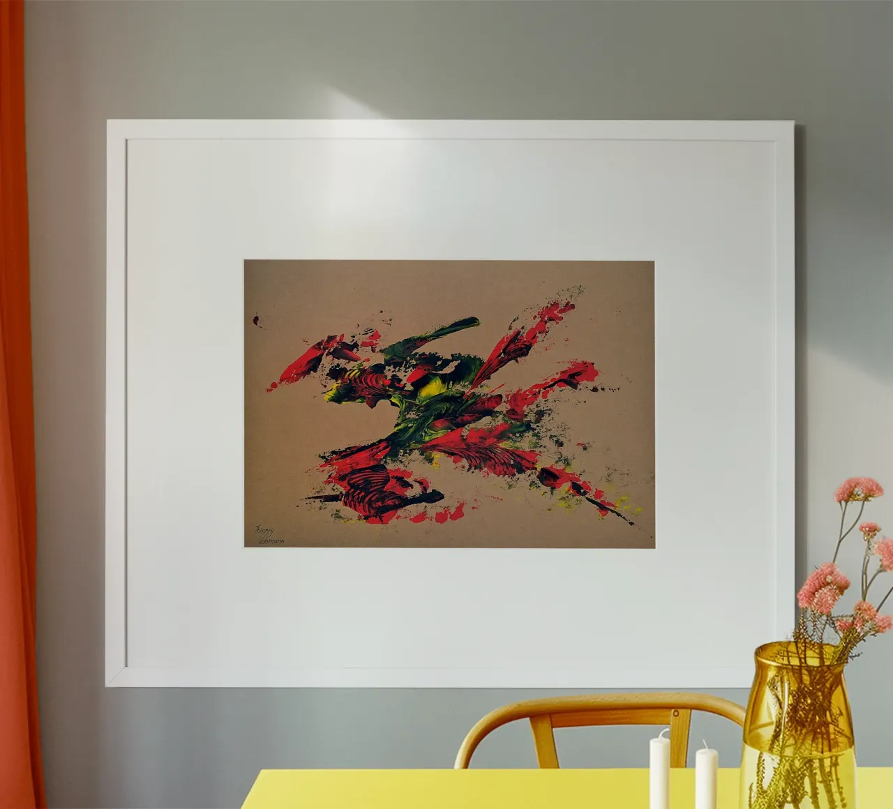 NATURAL STYLE 56 poster con telaio in plastica da Thierry Vobmann Abstract painting
