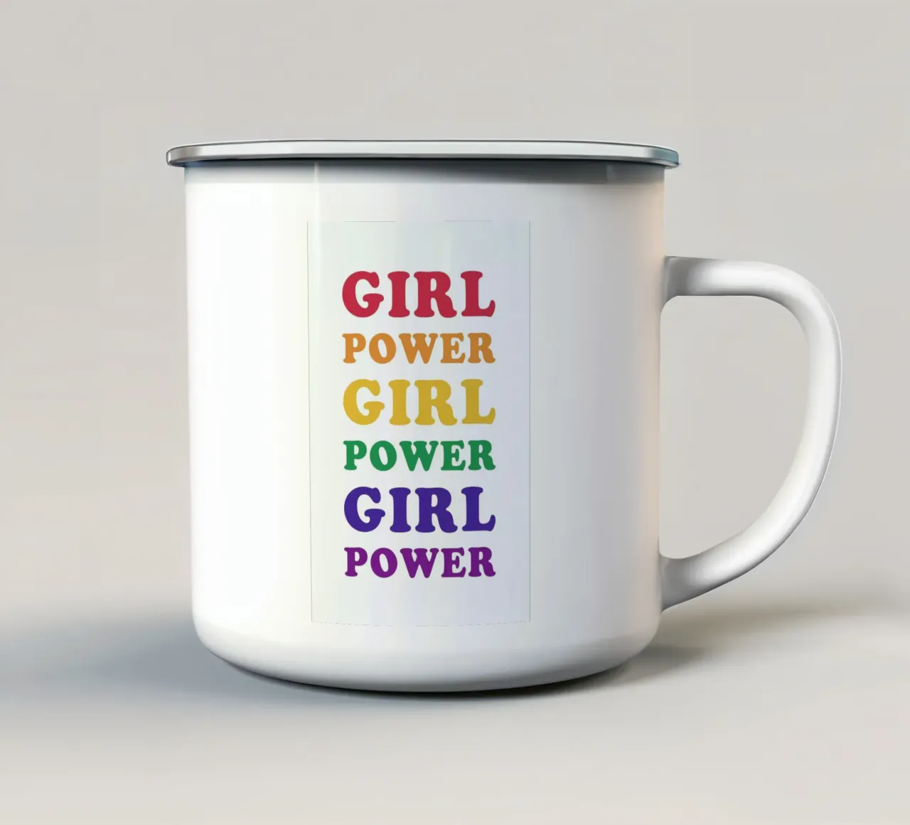 GRL PWR GRL PWR tazza in smalto da Studio One