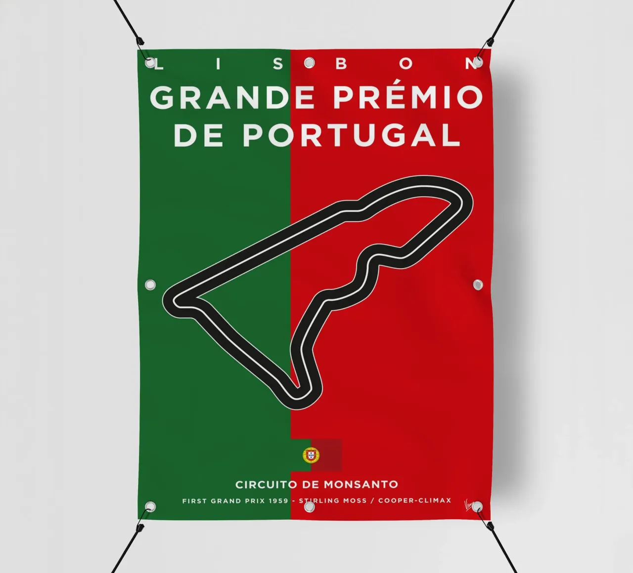 1959 F1 Monsanto Race Track telo in pvc da Formula Art