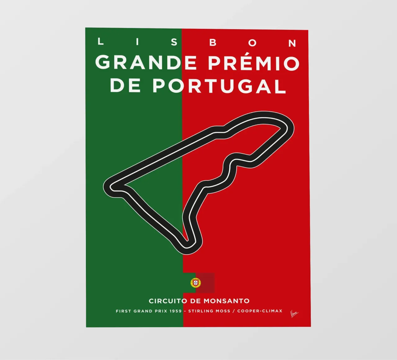 1959 F1 Monsanto Race Track telo in pvc da Formula Art