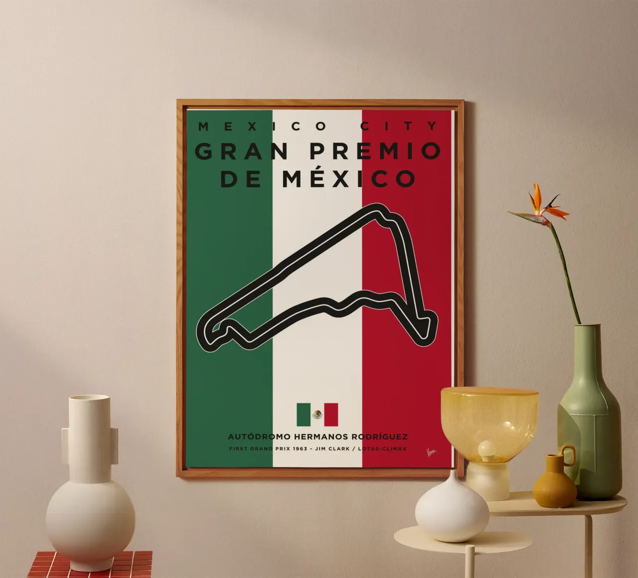 1963 F1 RODRÍGUEZ Race Track alluminio dibond da Formula Art