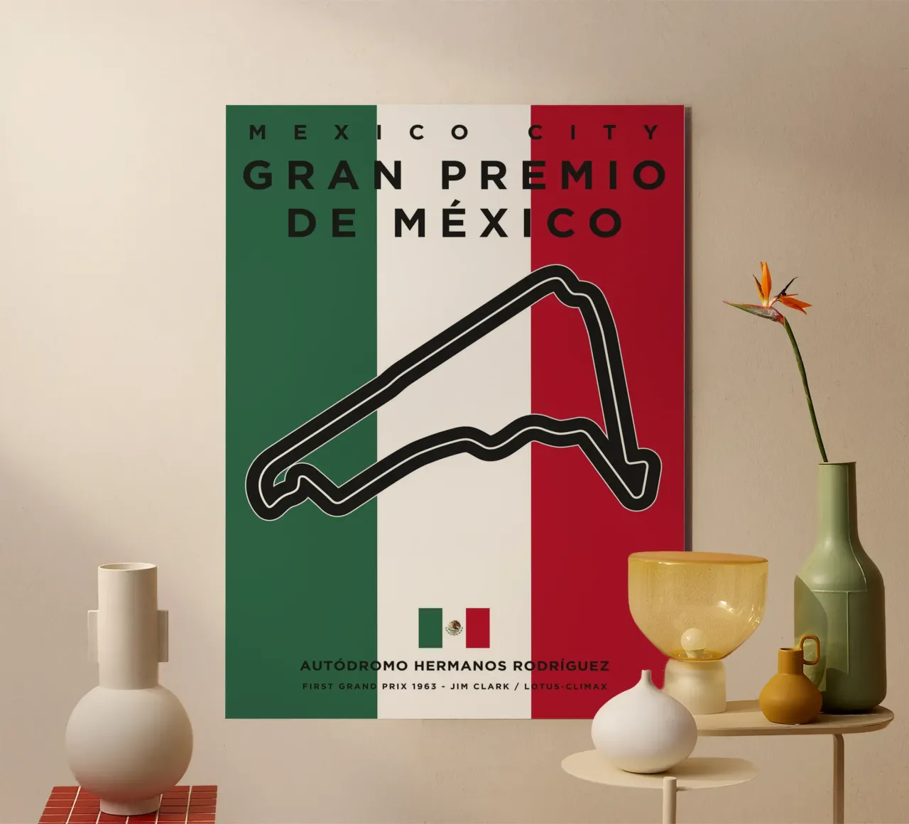 1963 F1 RODRÍGUEZ Race Track alluminio dibond da Formula Art