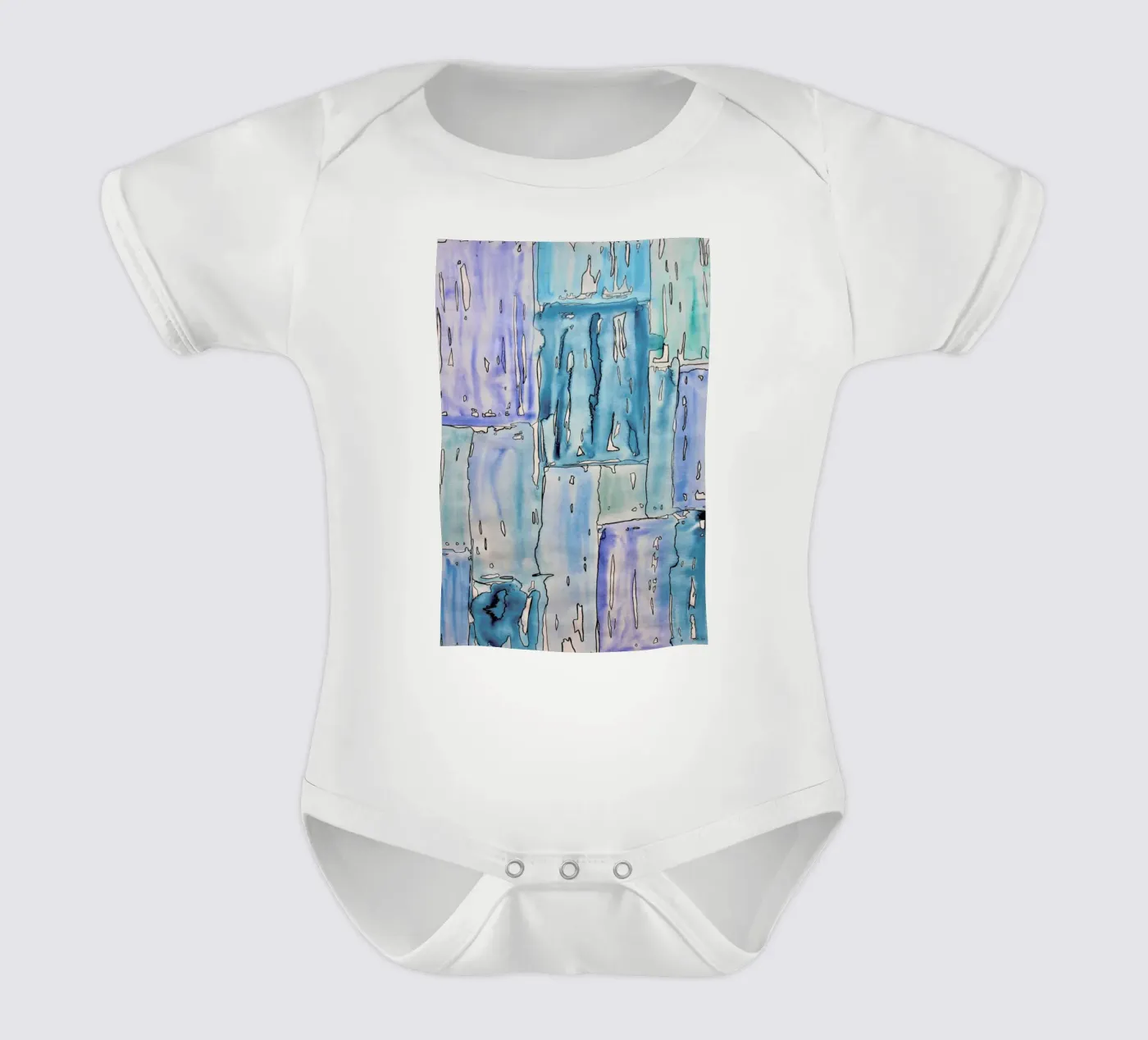 COLOUR-CODE BLUE body neonato maniche corte da FRITSCH&FRITSCH
