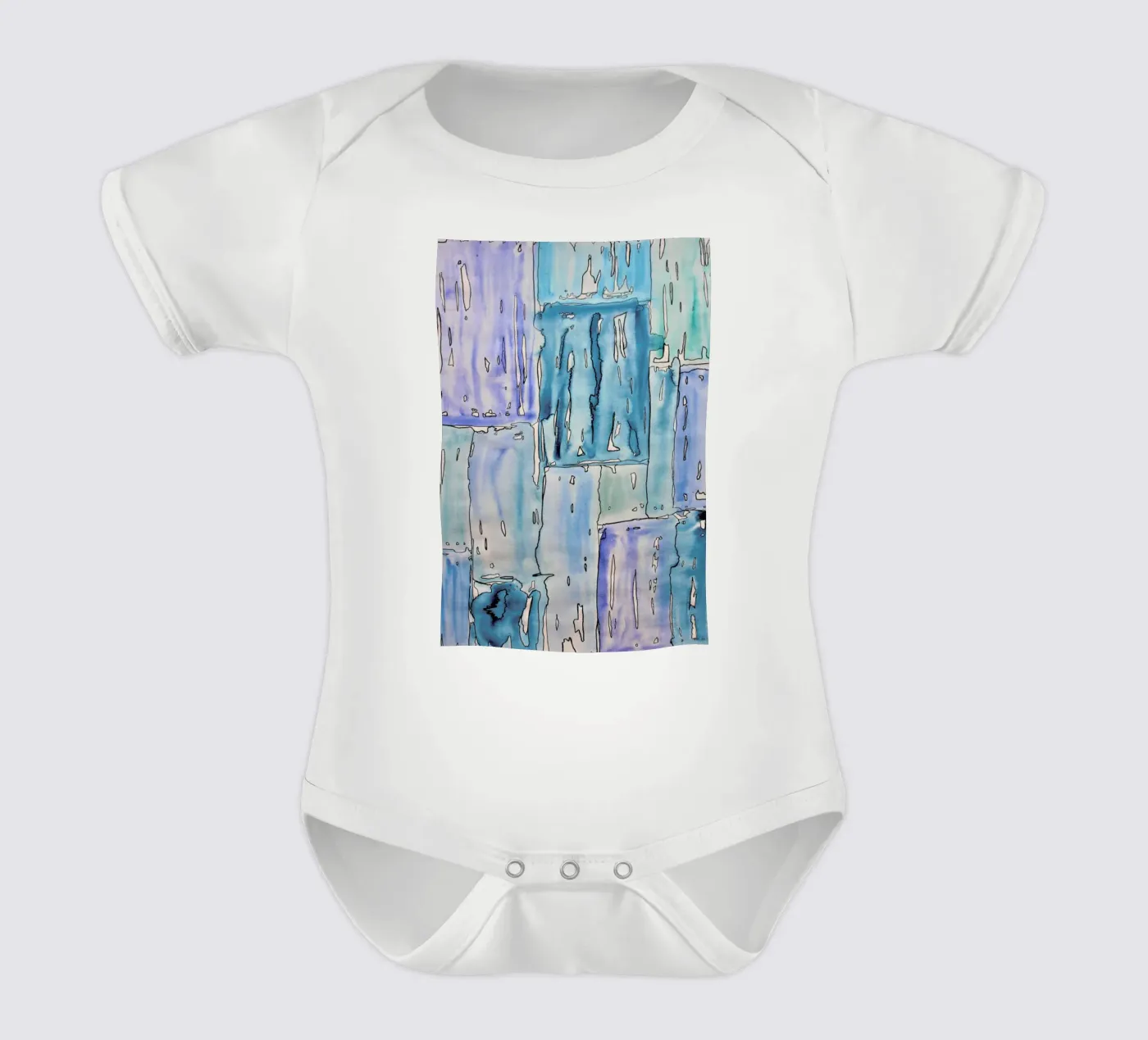 COLOUR-CODE BLUE body neonato maniche corte da FRITSCH&FRITSCH