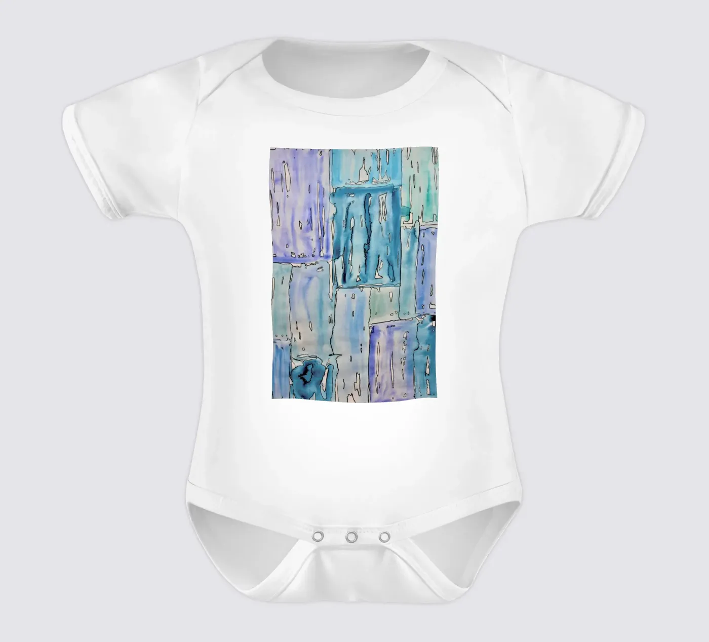 COLOUR-CODE BLUE body neonato maniche corte da FRITSCH&FRITSCH