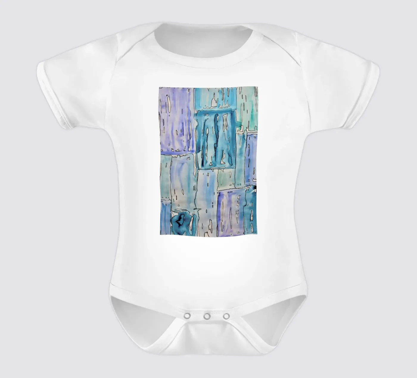 COLOUR-CODE BLUE body neonato maniche corte da FRITSCH&FRITSCH