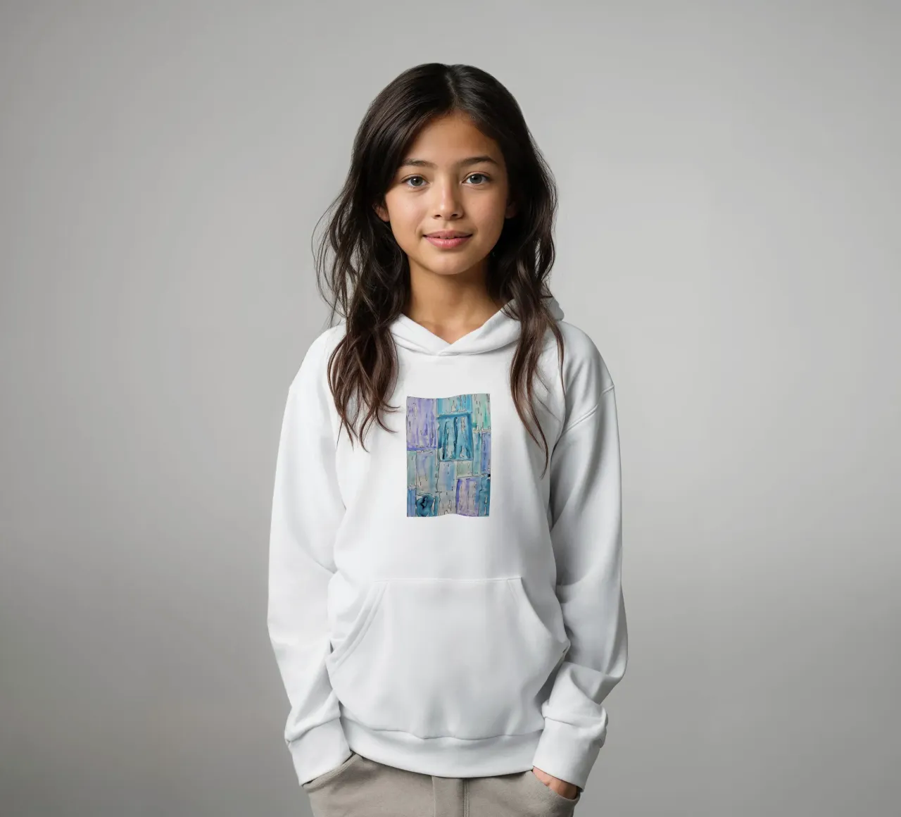COLOUR-CODE BLUE felpa bambino con cappuccio da FRITSCH&FRITSCH