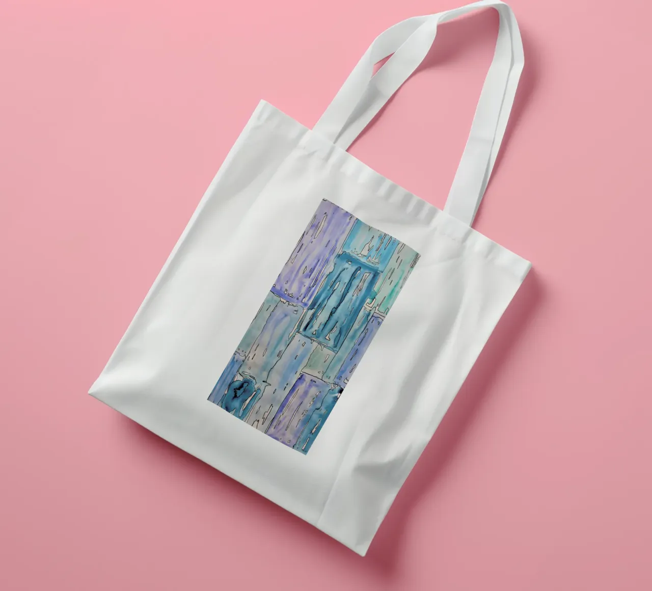 COLOUR-CODE BLUE borsa in juta da FRITSCH&FRITSCH