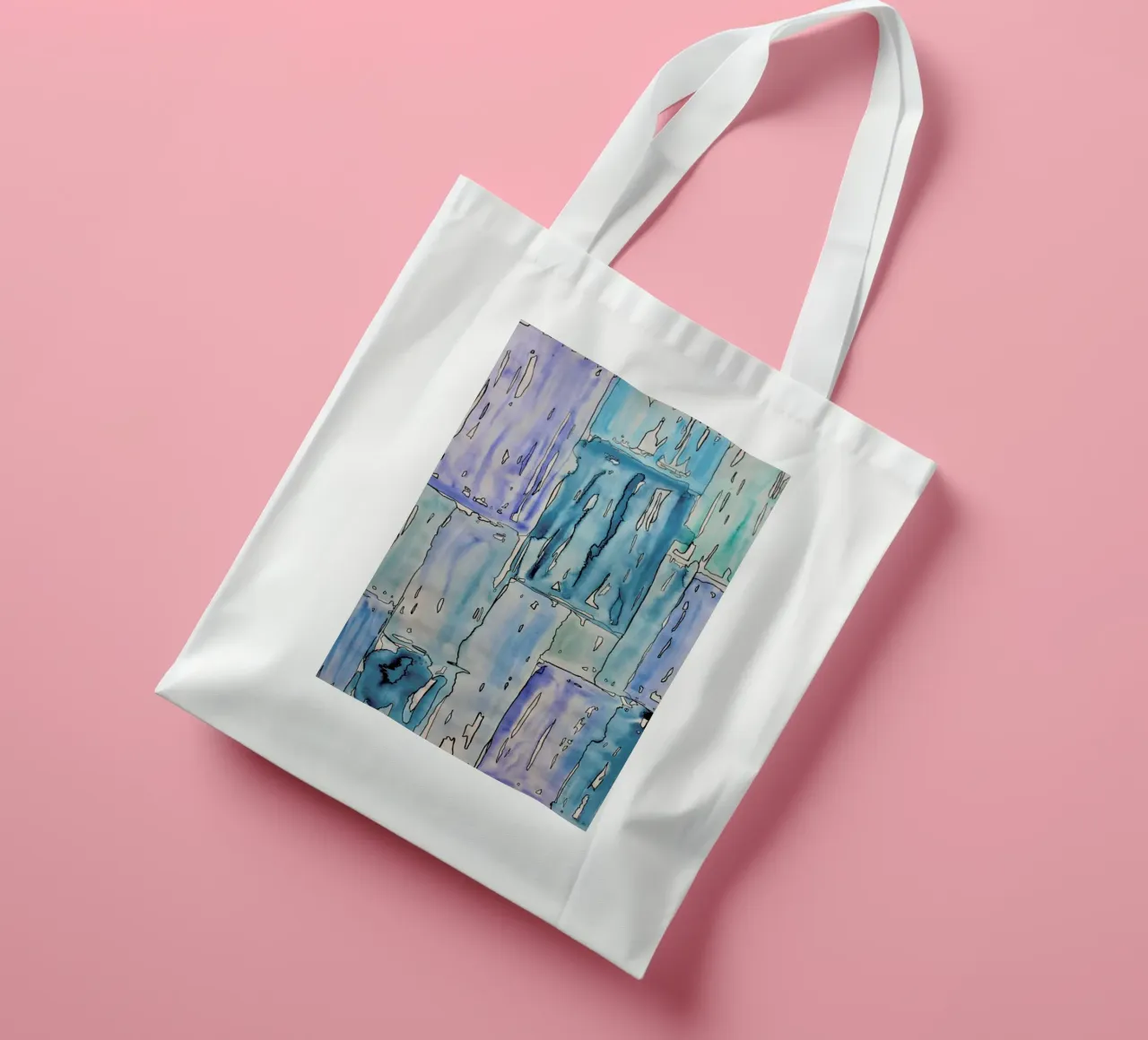 COLOUR-CODE BLUE borsa in juta da FRITSCH&FRITSCH