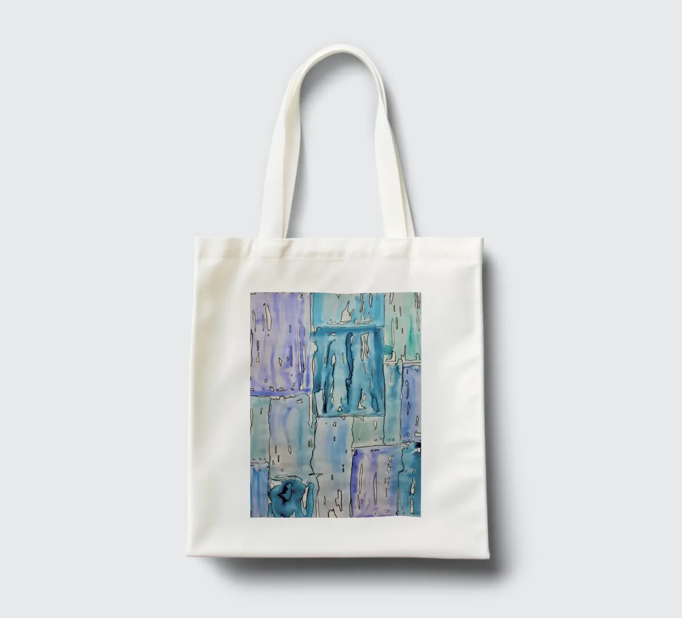 COLOUR-CODE BLUE borsa in juta da FRITSCH&FRITSCH