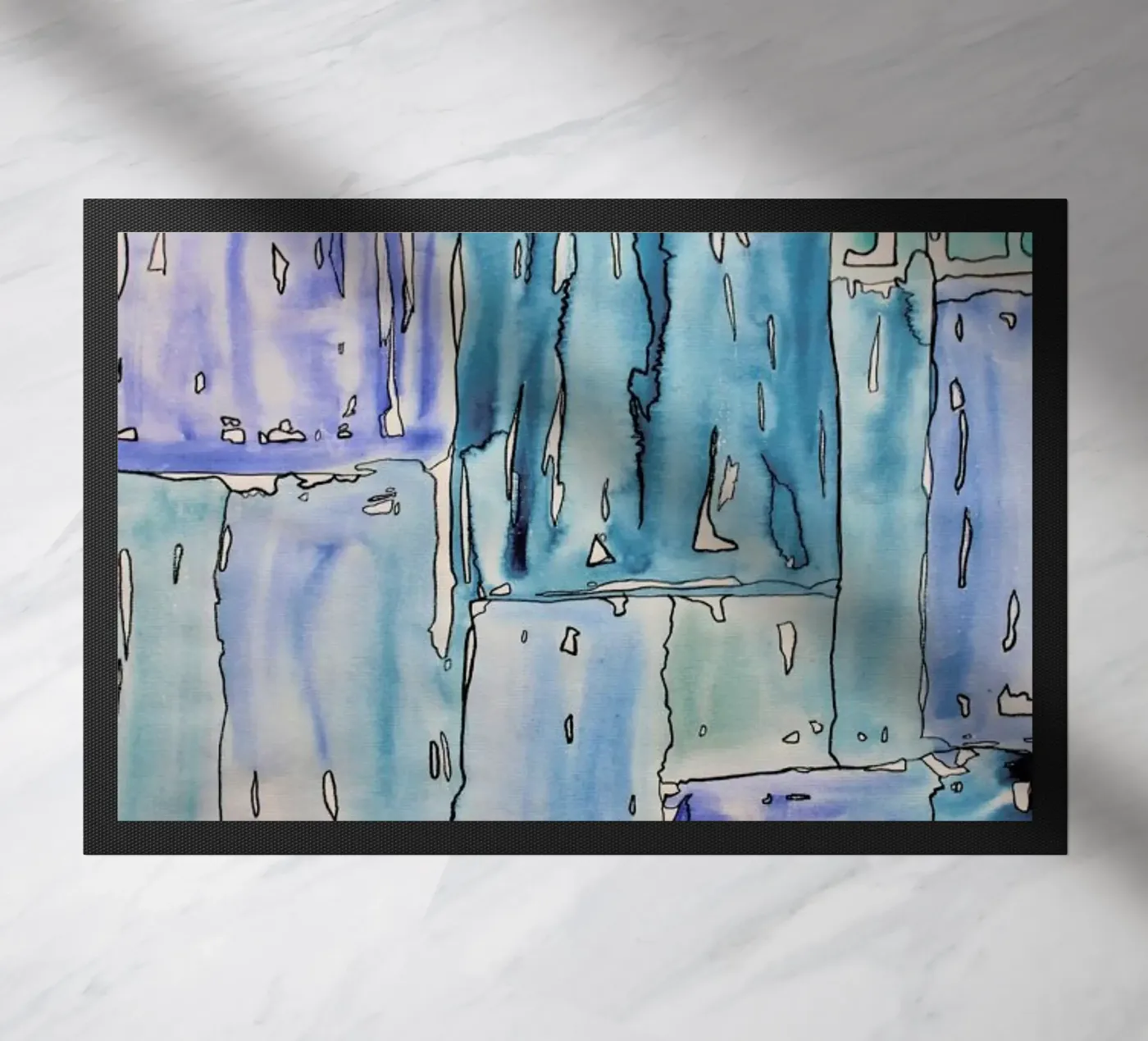 COLOUR-CODE BLUE deurmat van FRITSCH&FRITSCH