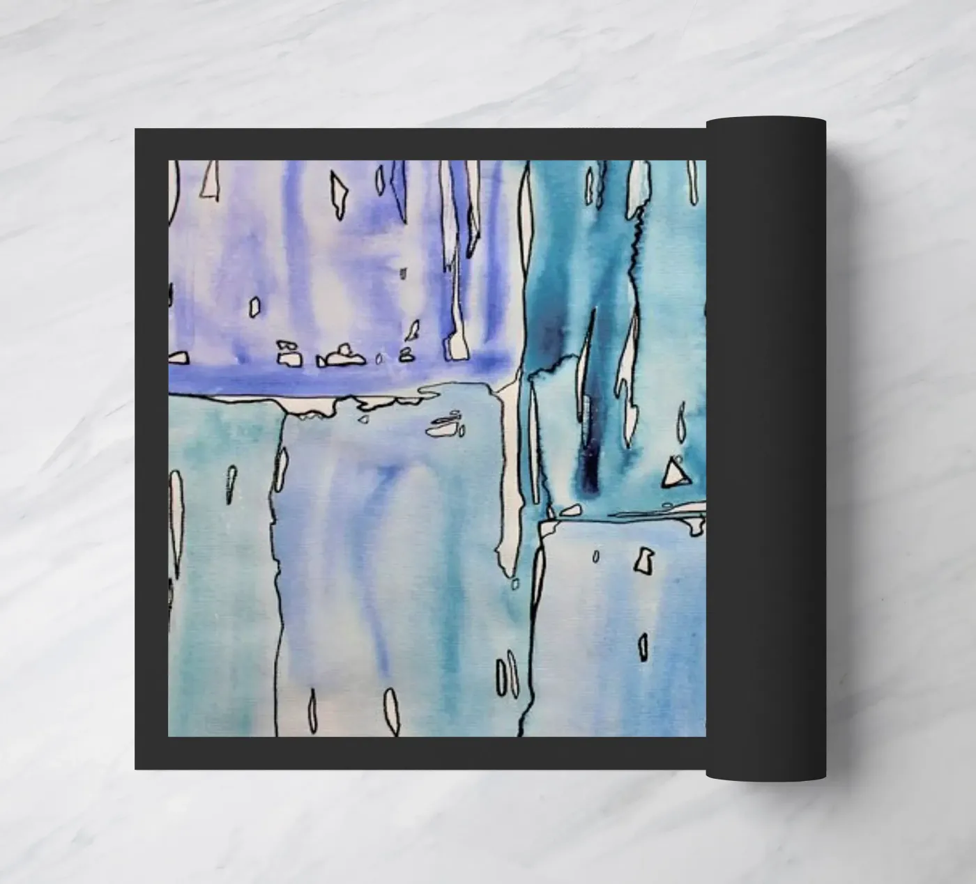 COLOUR-CODE BLUE deurmat van FRITSCH&FRITSCH