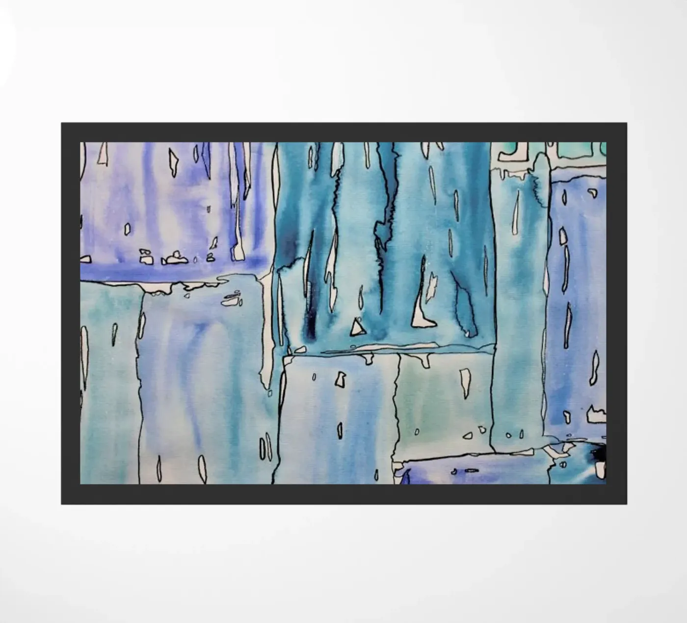 COLOUR-CODE BLUE deurmat van FRITSCH&FRITSCH