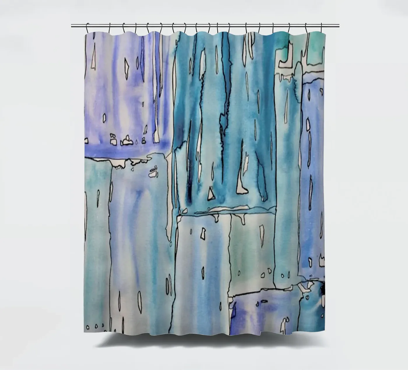 COLOUR-CODE BLUE shower curtain by FRITSCH&FRITSCH
