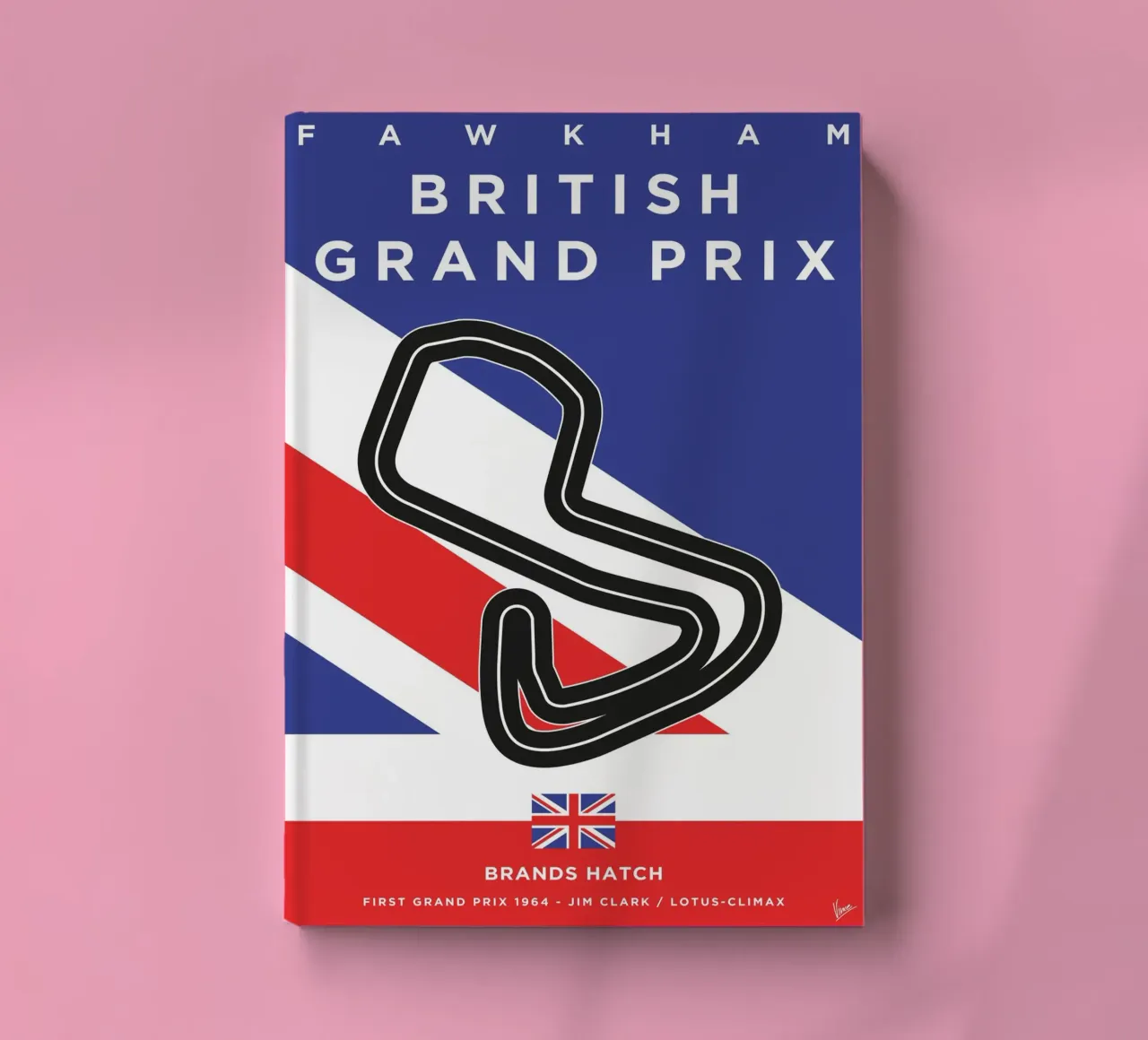 1964 F1 Brands Hatch Race Track diario da Formula Art