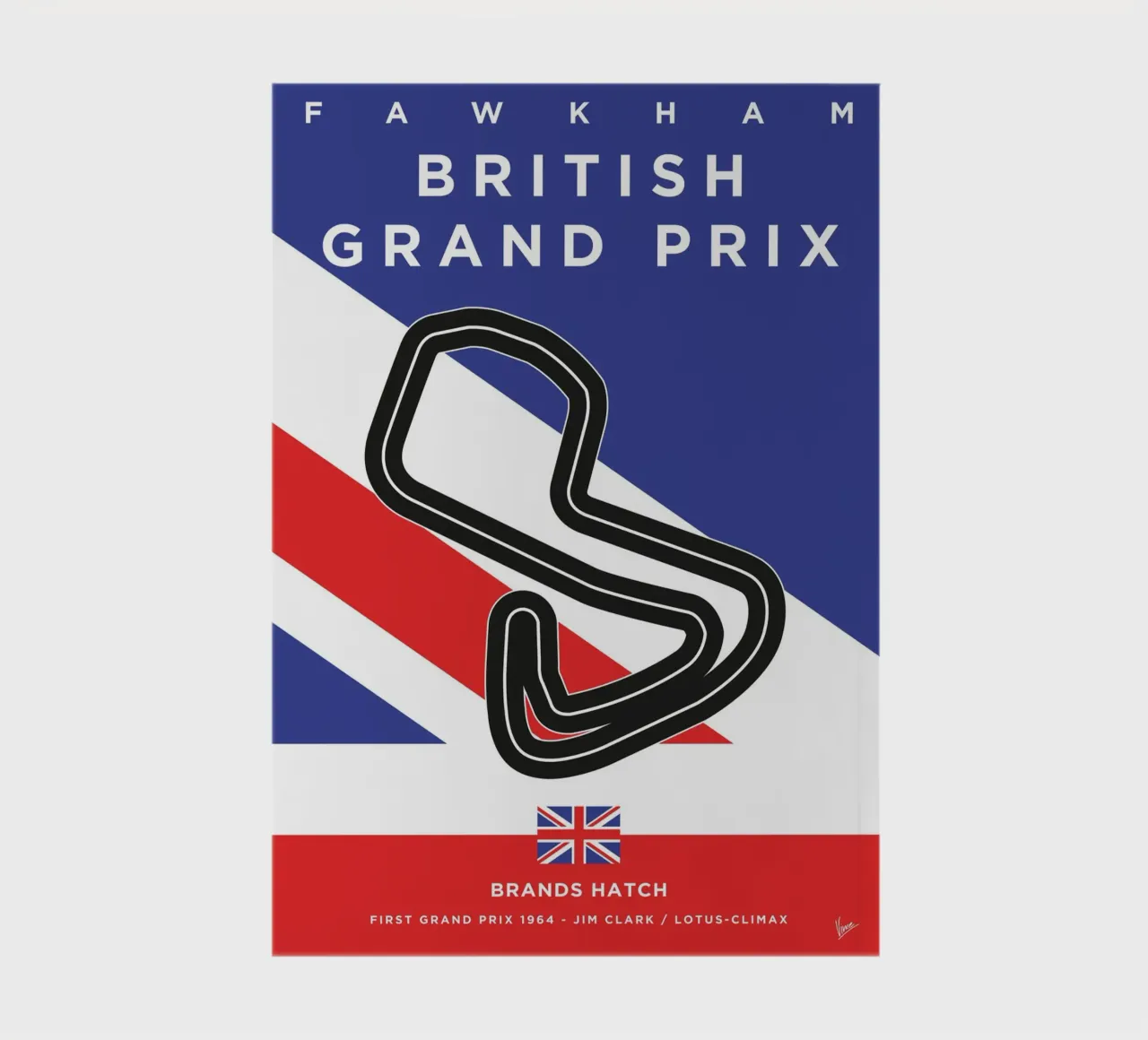 1964 F1 Brands Hatch Race Track diario da Formula Art