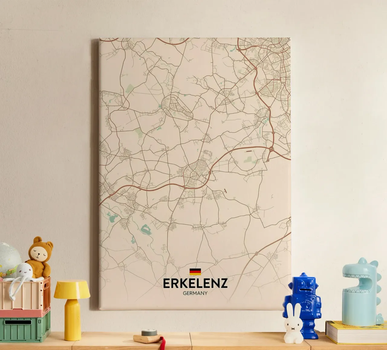 Erkelenz DE canvas met Baklijst van Jacob W MICKELSON