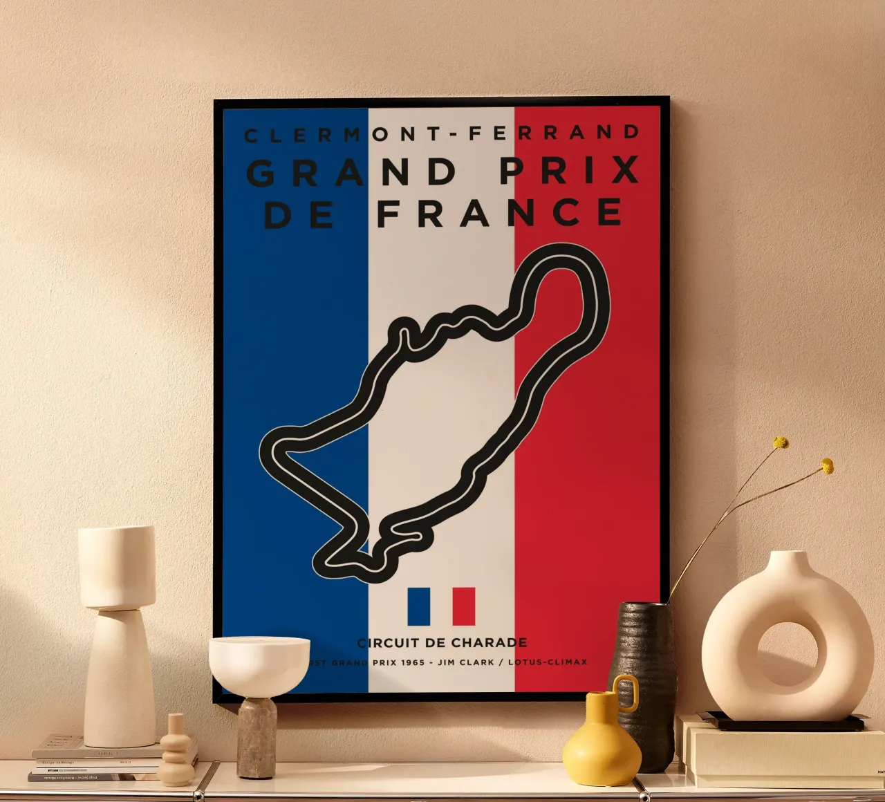 1965 F1 Charade Race Track carta hahnemühle da Formula Art