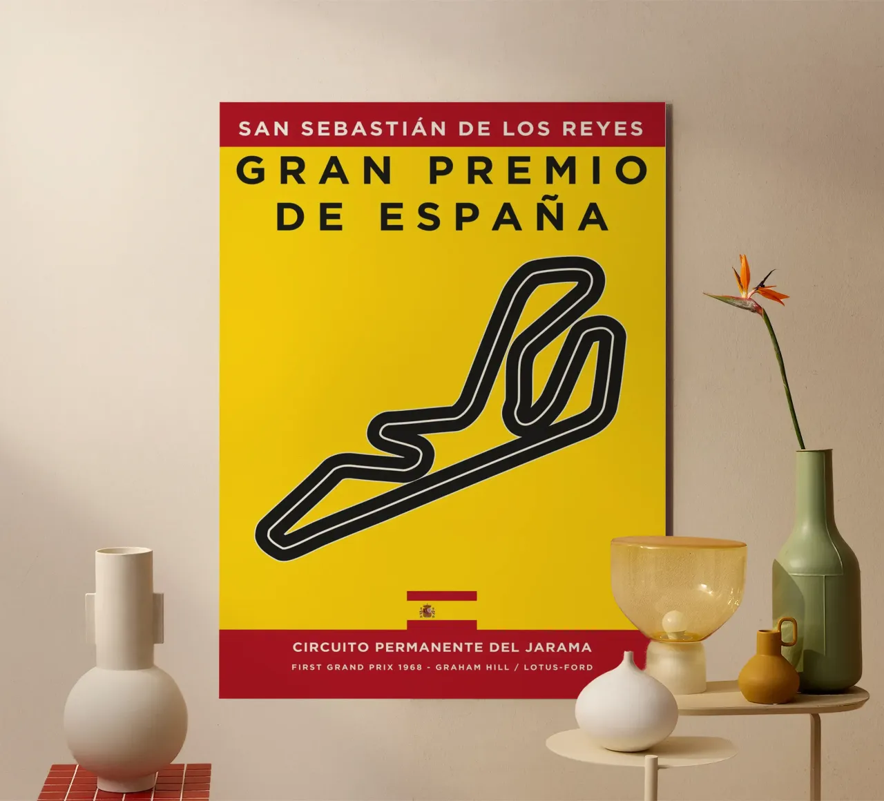 1968 F1 JARAMA Race Track alluminio dibond da Formula Art