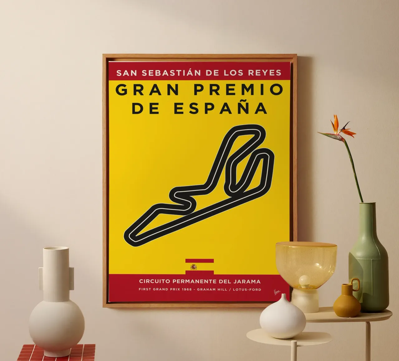 1968 F1 JARAMA Race Track tela da Formula Art