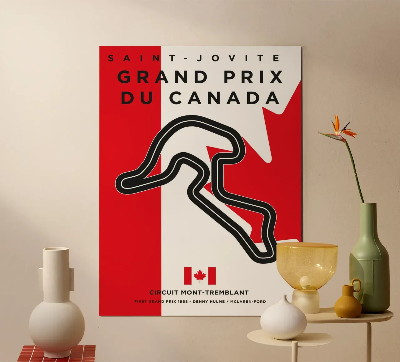 1968 F1 Mont Tremblant Race Track carta hahnemühle da Formula Art
