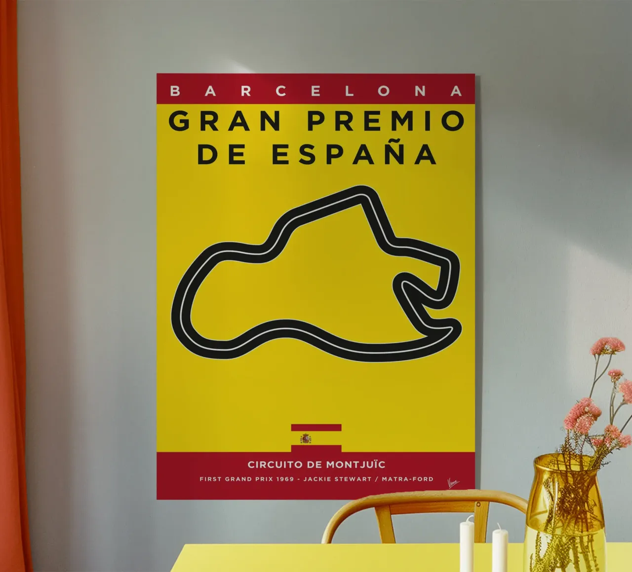 1969 F1 MONTJUICE Race Track plexiglass da Formula Art