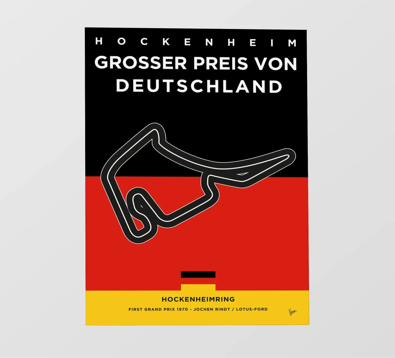 1970 F1 Hockenheimring Race Track telo in pvc da Formula Art
