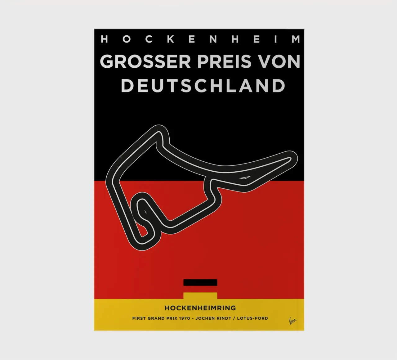 1970 F1 Hockenheimring Race Track notebook by Formula Art