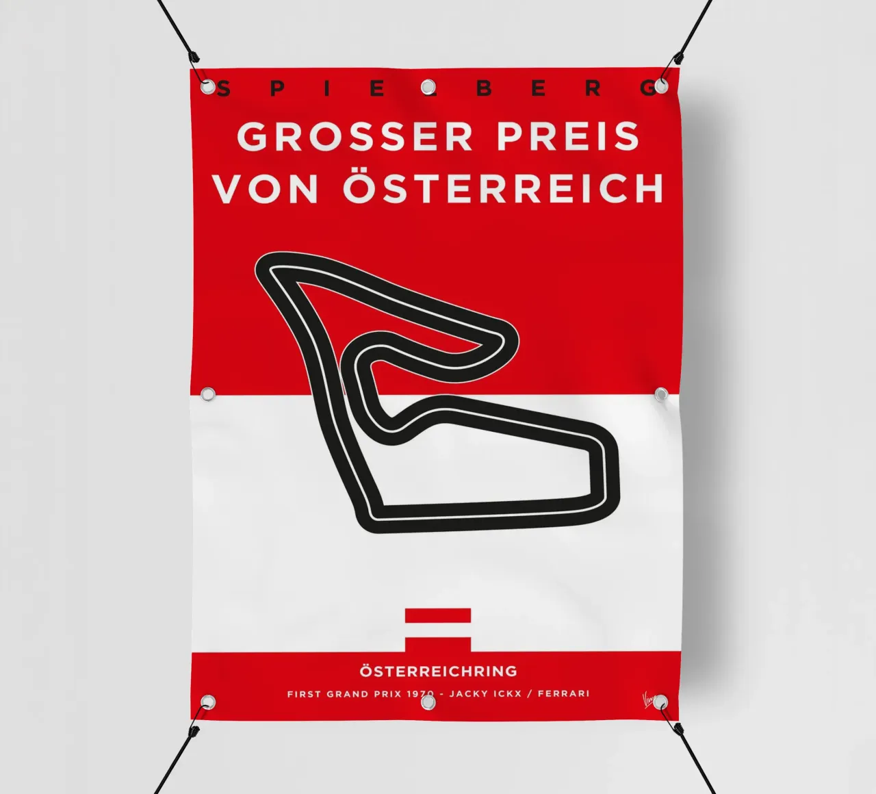 1970 F1 Osterreichring Race Track telo in pvc da Formula Art