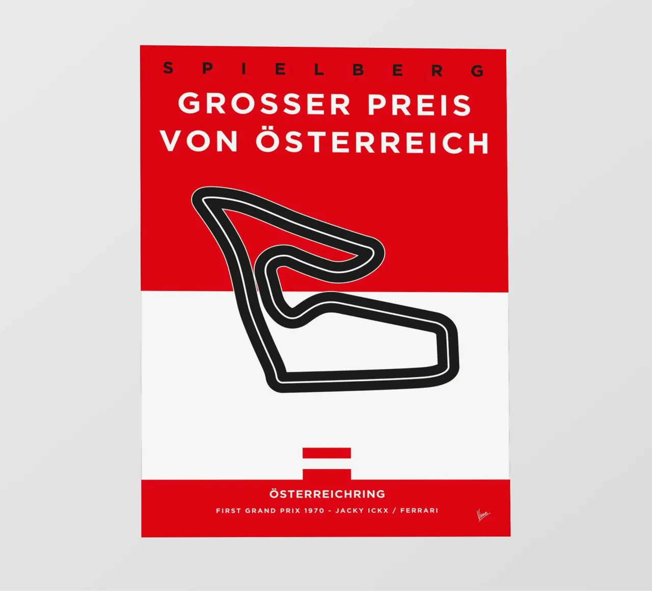 1970 F1 Osterreichring Race Track telo in pvc da Formula Art