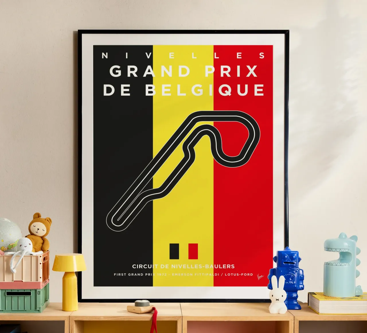 1972 F1 Nivelles Race Track carta hahnemühle da Formula Art